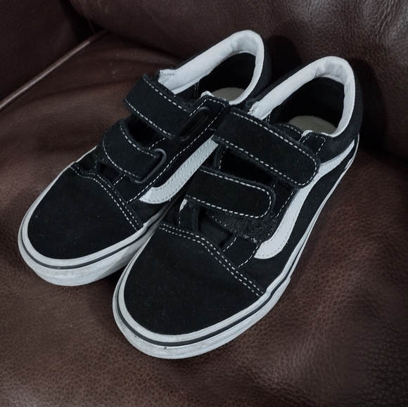 Other - Kids Black and White Velcro Sneakers Vans $60